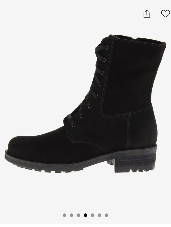 La CANADIENNE Shoes - La Canadienne Carolina Waterproof Black Suede Lace-Up Mid Calf Boots Size 8 NWOT